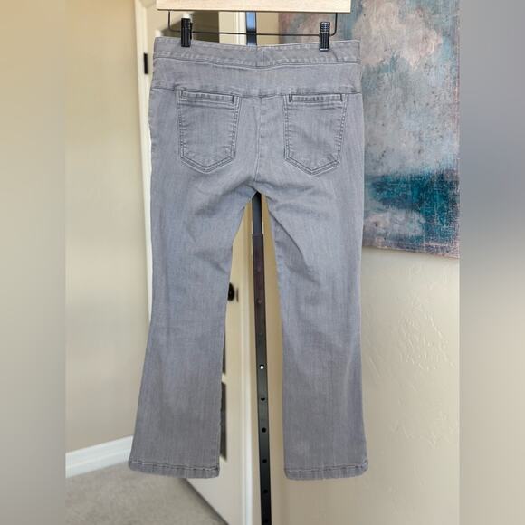 Veronica Beard Cassi Low Rise Crop Flare Grey Pants Jeans Women’s 8 - Picture 3 of 7